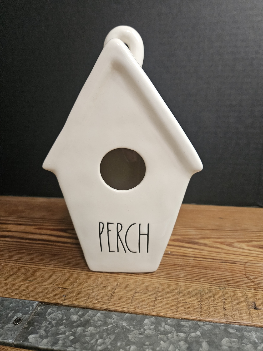 Rae Dunn White Ceramic 'Perch' Decorative Birdhouse - Home Accents